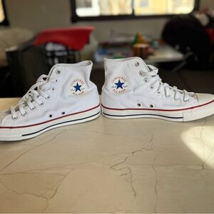 Converse all white Hightop shoes